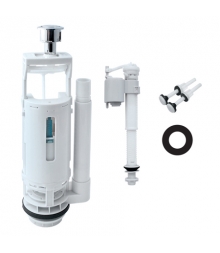 Арматура для смывного бачка IDDIS F012400-01К нижний подвод,2-уровневая,тип А круглая резин. 20шт/уп