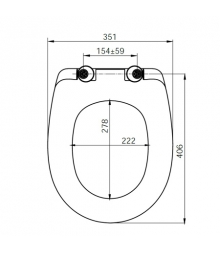 Сиденье для унитаза ID-126 Dp Sc белое (IDDIS) дюропласт, микрофлифт - схема